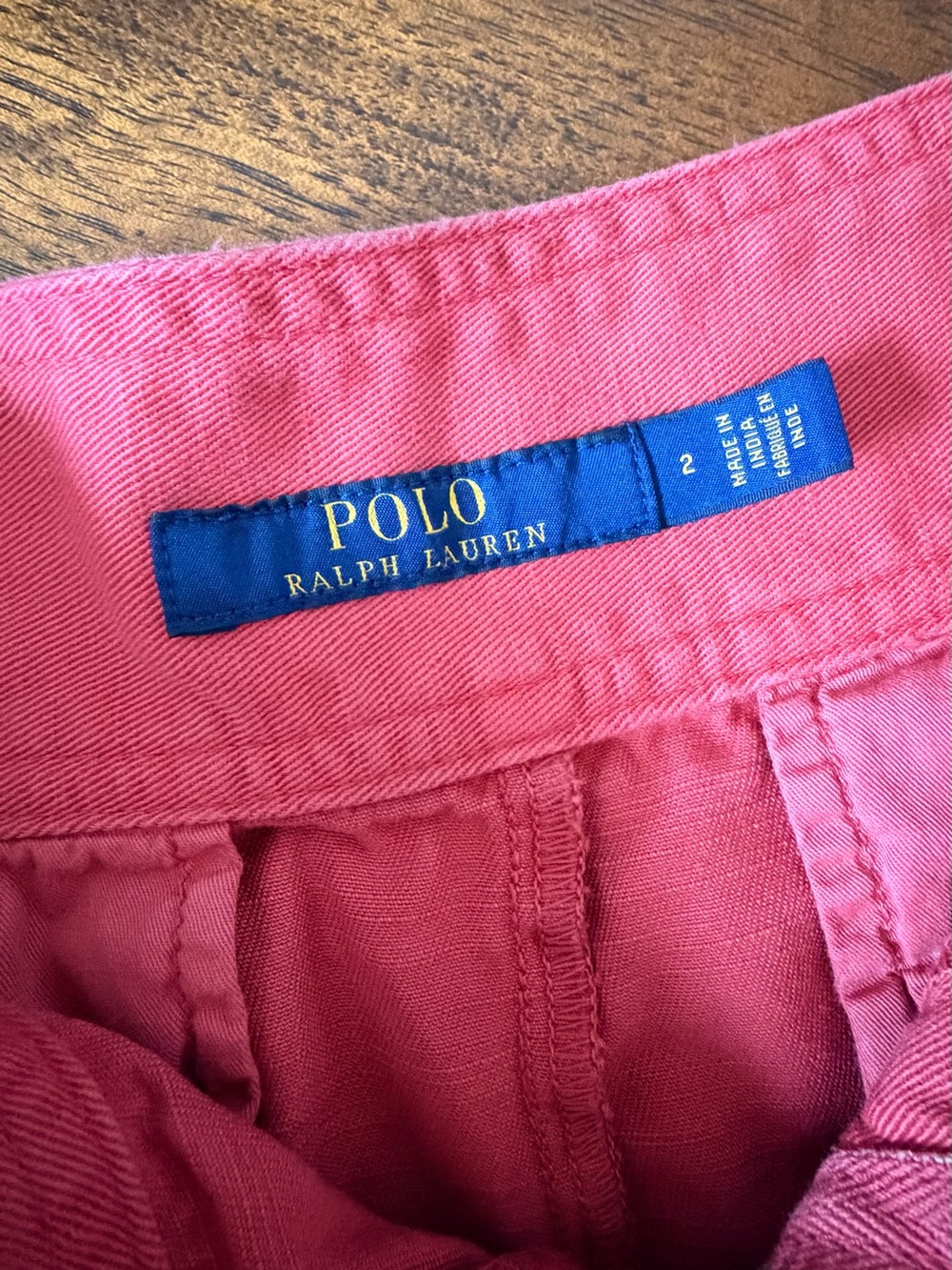 Polo Ralph Lauren Pink Cotton Belted Shorts Size 2